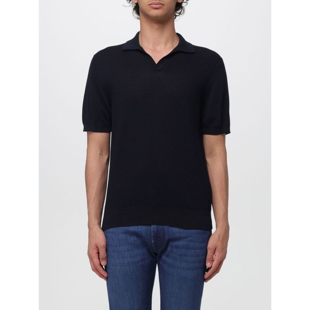 Corneliani Polo Shirt Men Black